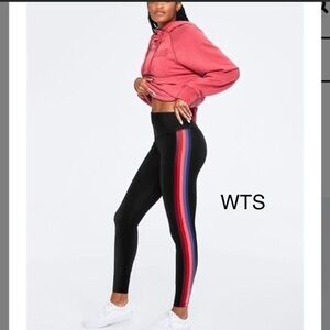 PINK Victoria’s Secret Yoga Rainbow Stripes Leggings